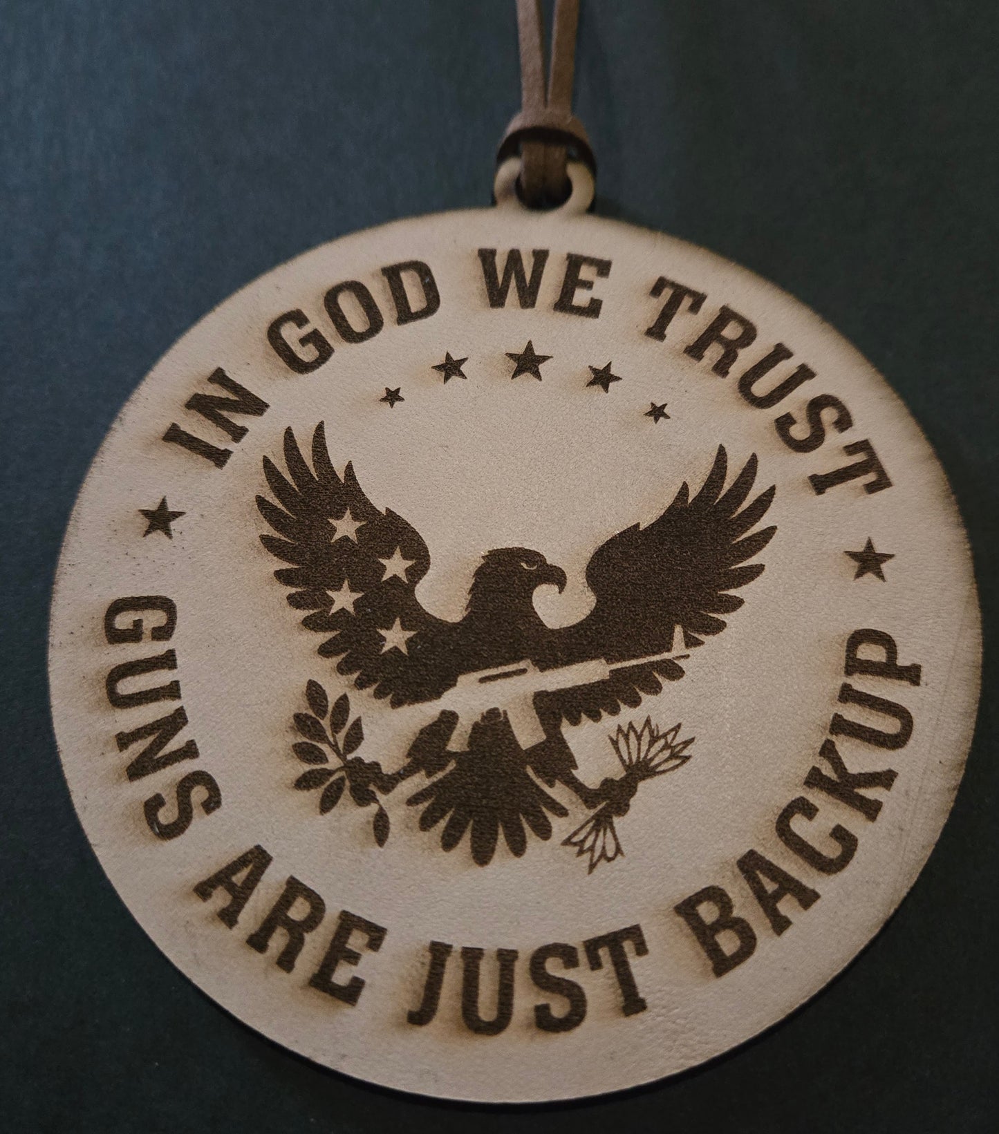In God We Trust car freshner