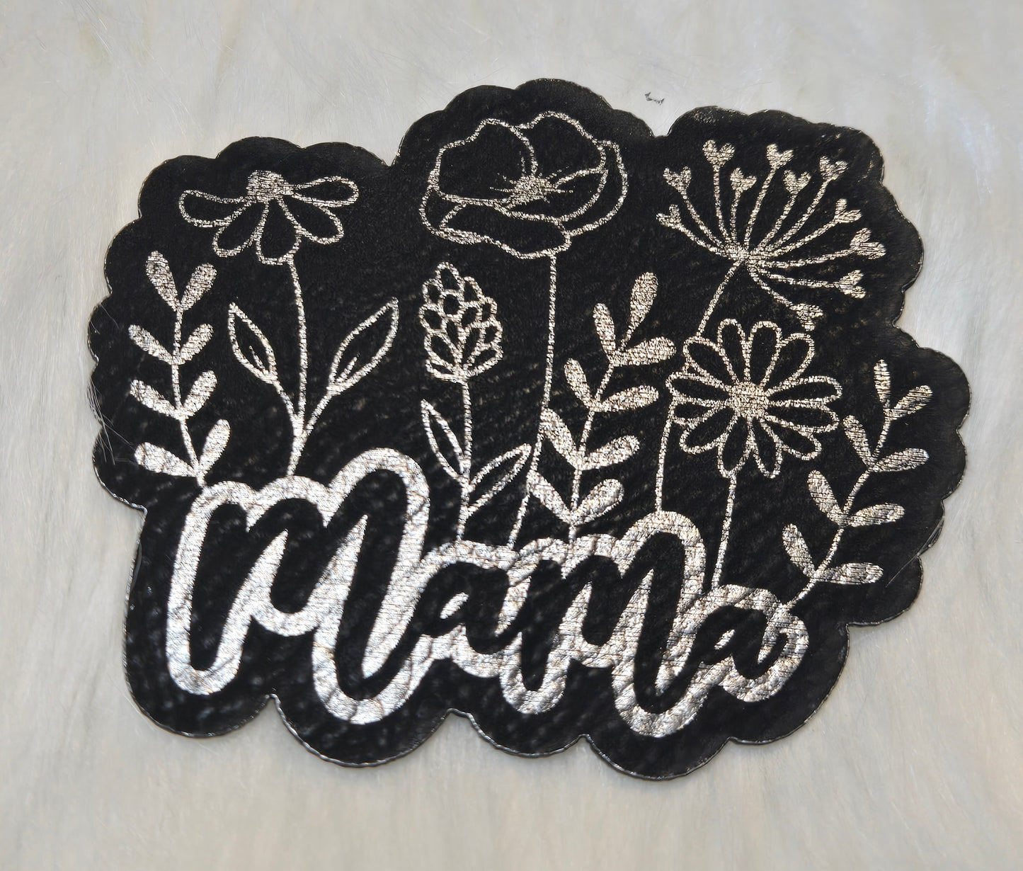 Mama wildflowers Leatherette Patch w/ Richardson 112 Trucker Hat