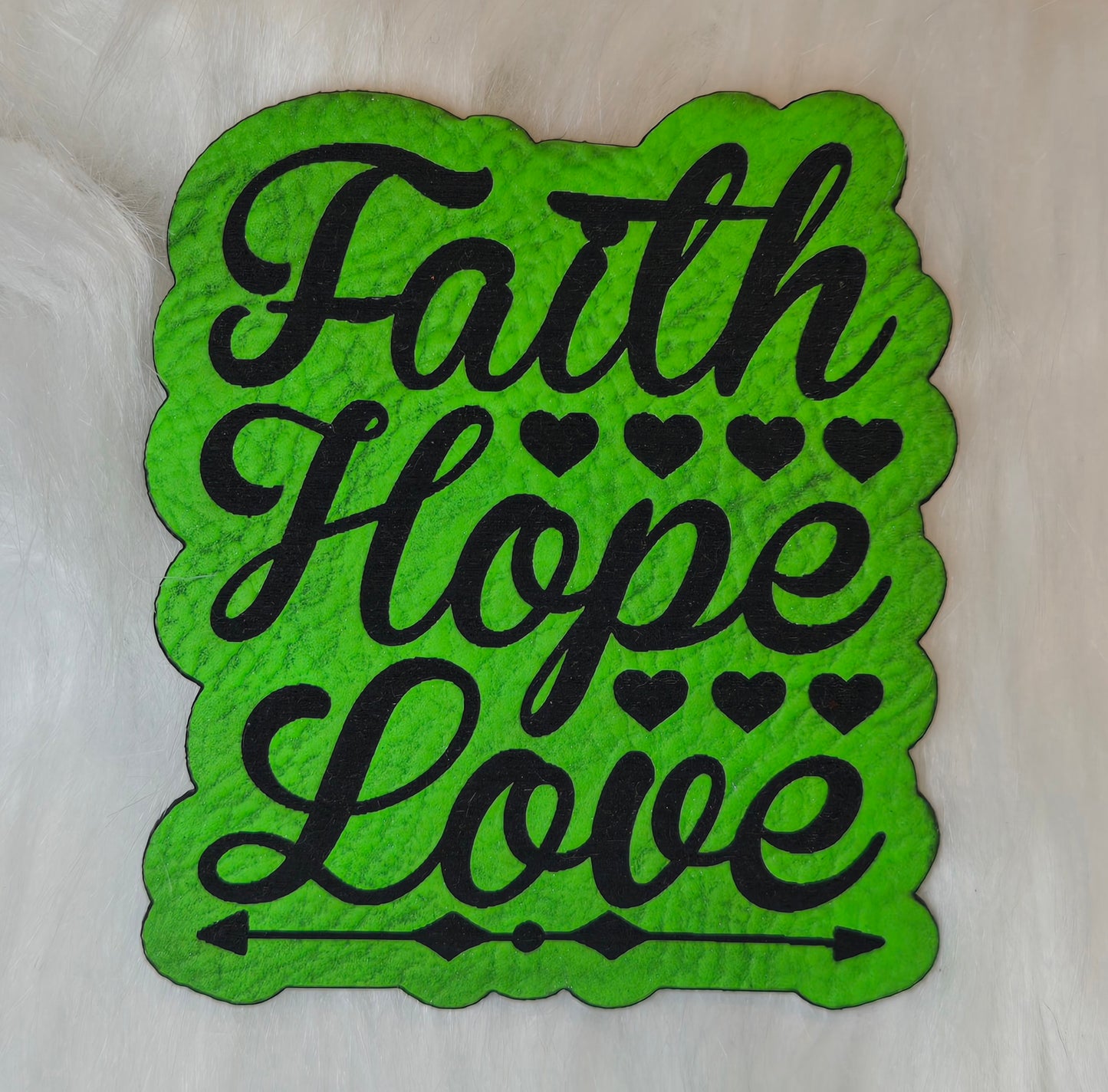 Faith Hope Love Leatherette Patch w/ Richardson 112 Trucker Hat
