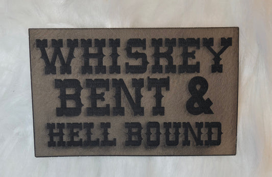 Whiskey Bent & Hell Bound Leatherette Patch w/ Richardson 112 Trucker Hat