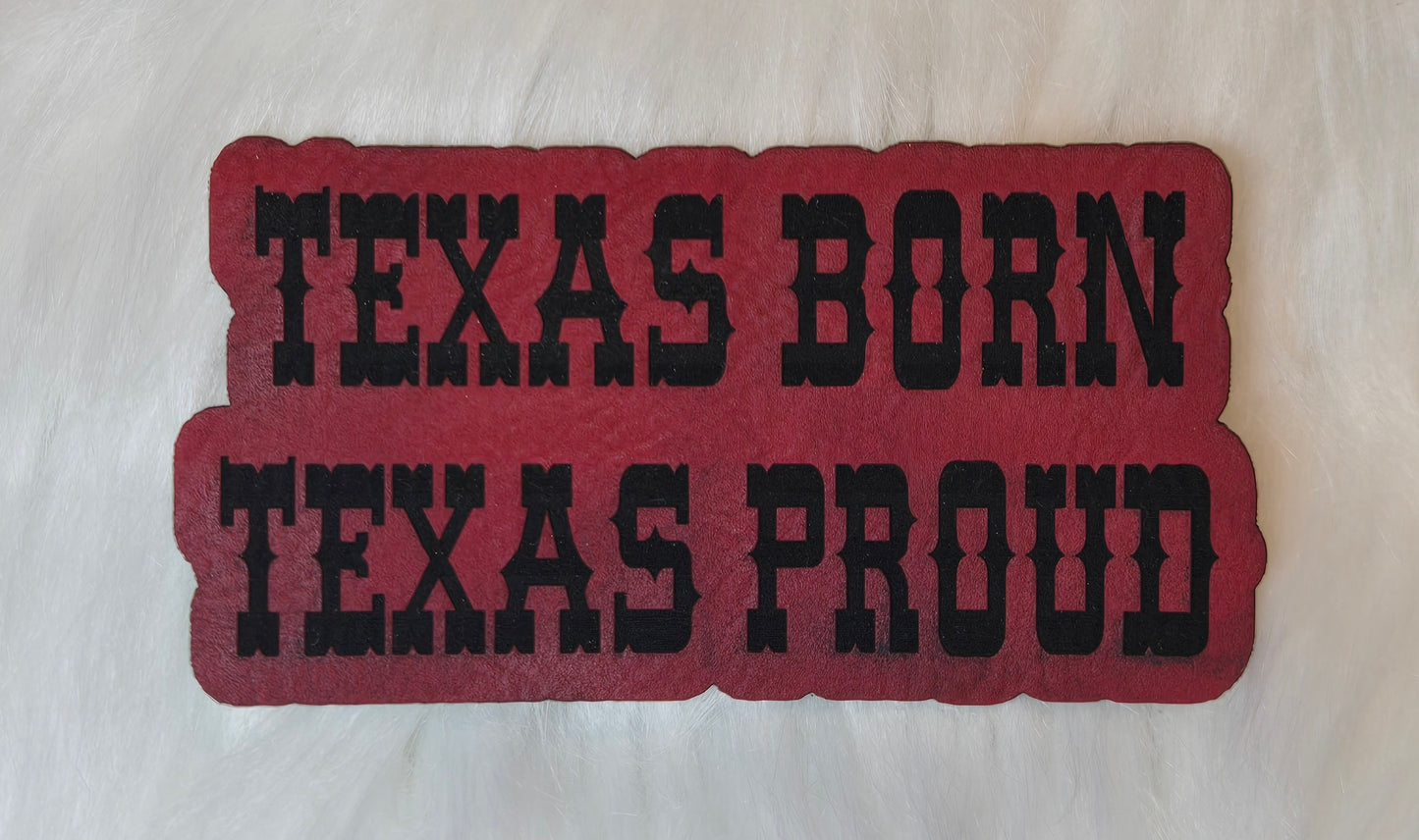 Texas Born Texas Proud Leatherette Patch w/ Richardson 112 Trucker Hat