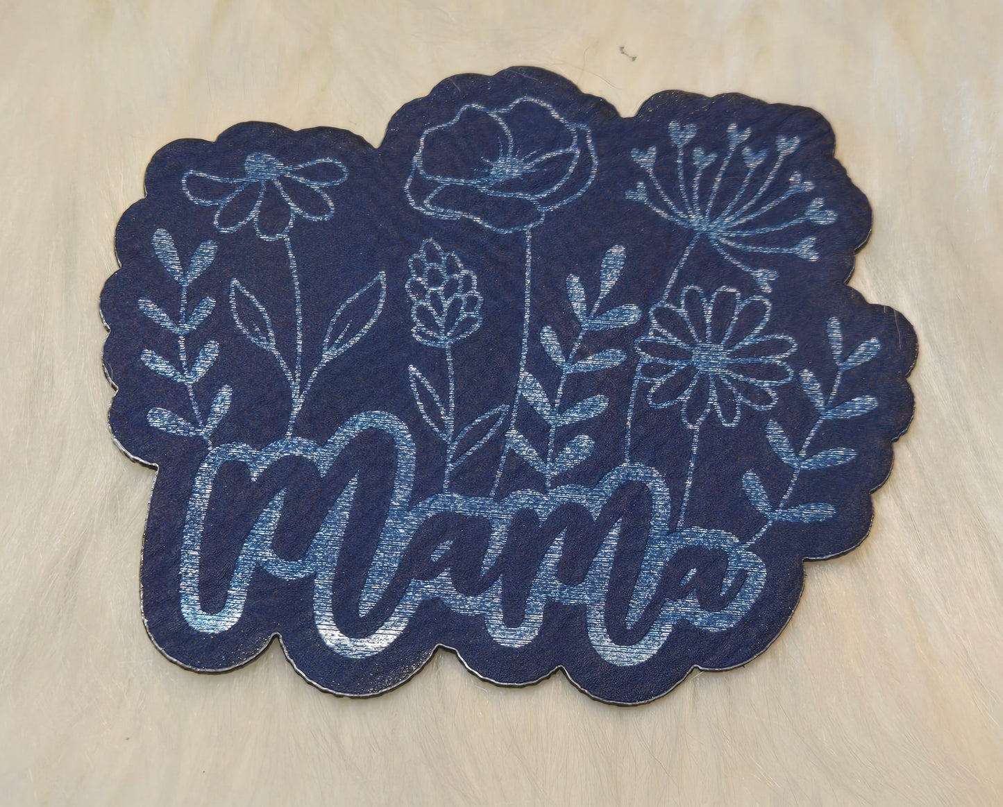 Mama wildflowers Leatherette Patch w/ Richardson 112 Trucker Hat