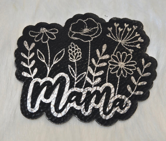 Mama wildflowers Leatherette Patch w/ Richardson 112 Trucker Hat