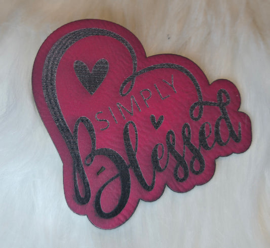 Simply Blessed Leatherette Patch w/ Richardson 112 Trucker Hat