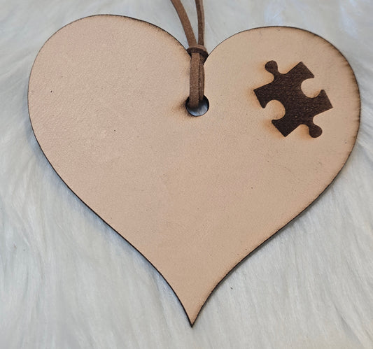 Heart puzzle piece Leather Freshener