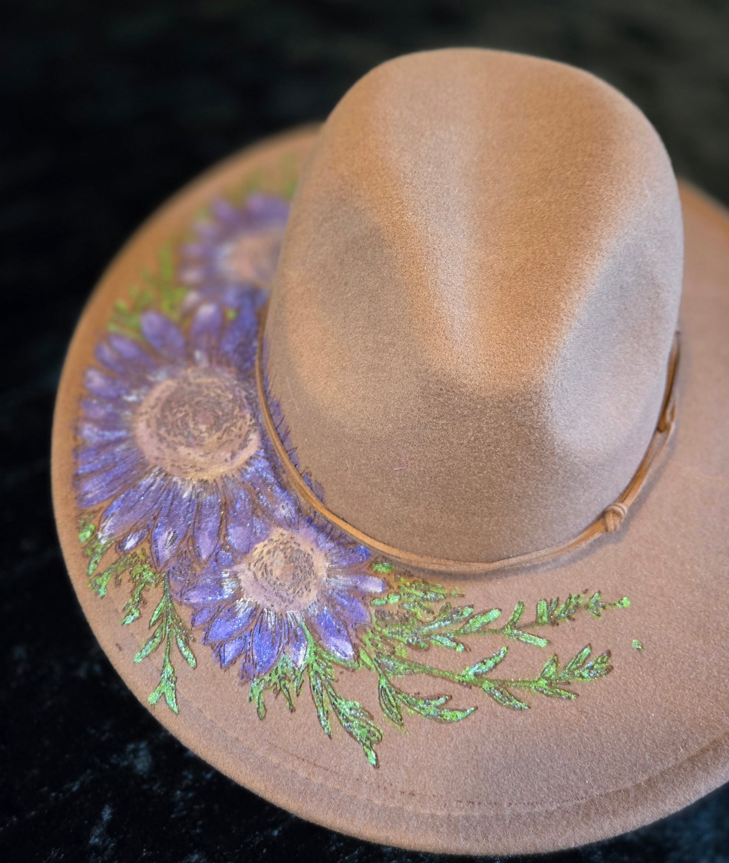 Sunflowers (purple) Engraved Hat