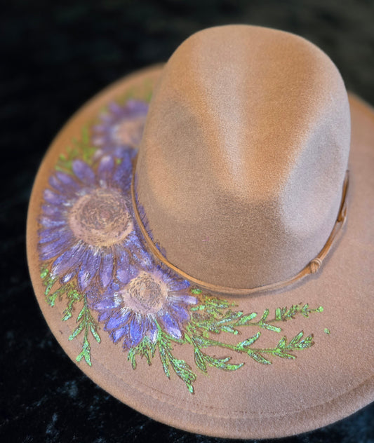 Sunflowers (purple) Engraved Hat